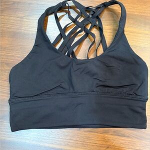 Lululemon Athletica Black Strappy Sports Bra